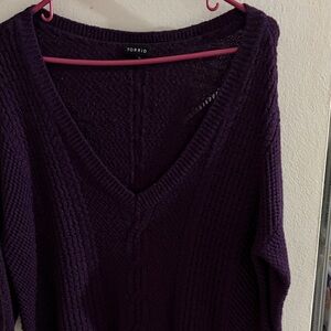 Torrid Deep Purple V-Neck Sweater